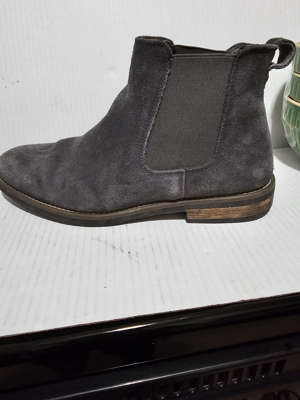 Bruno Marc Timeless Suede Leather Chelsea Boots Men's Shoes Gray Sz 10